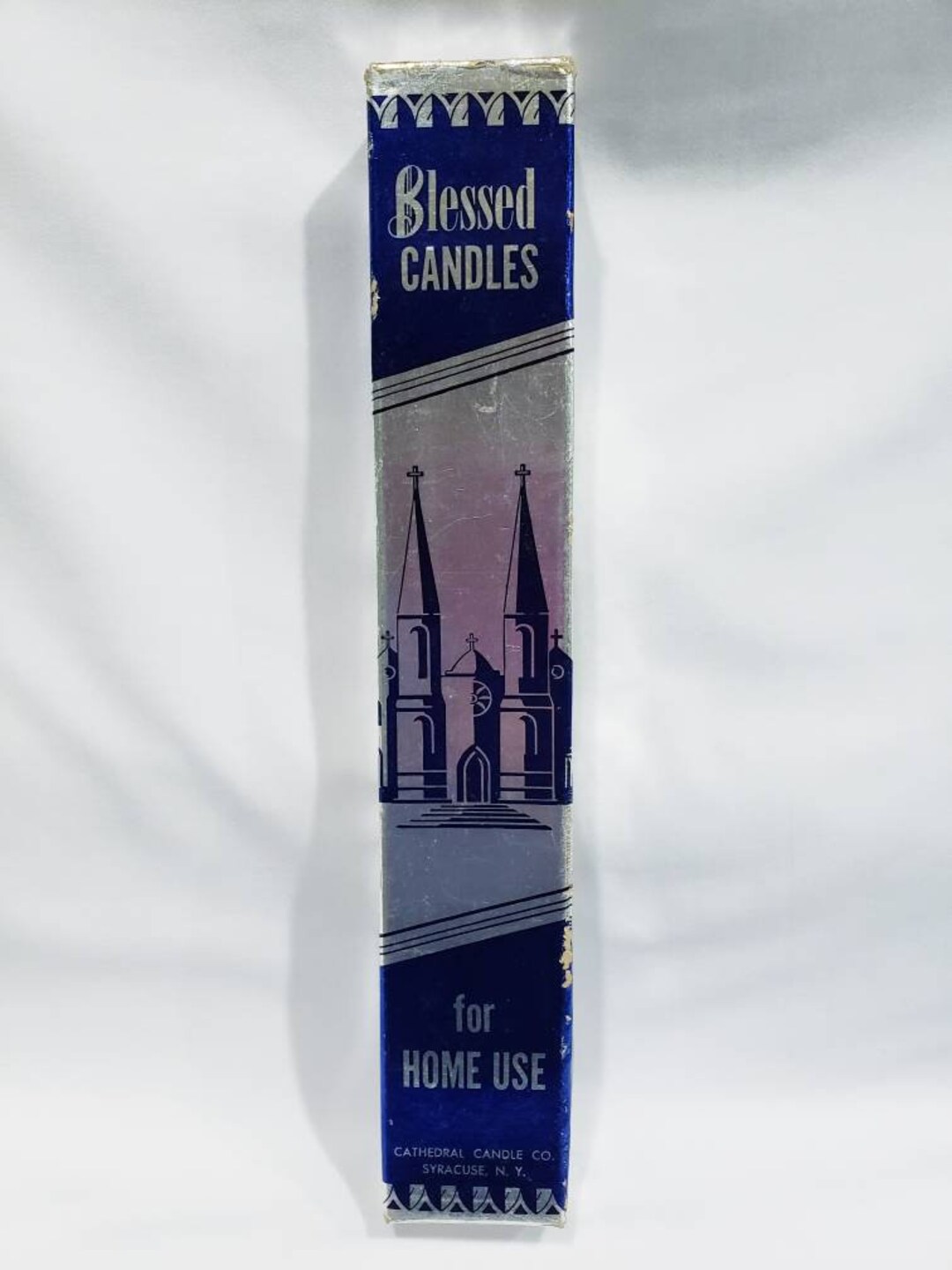 Blessed Candles Catholic Cathedral 1960s Syracuse NY Sick Room NIB 10.