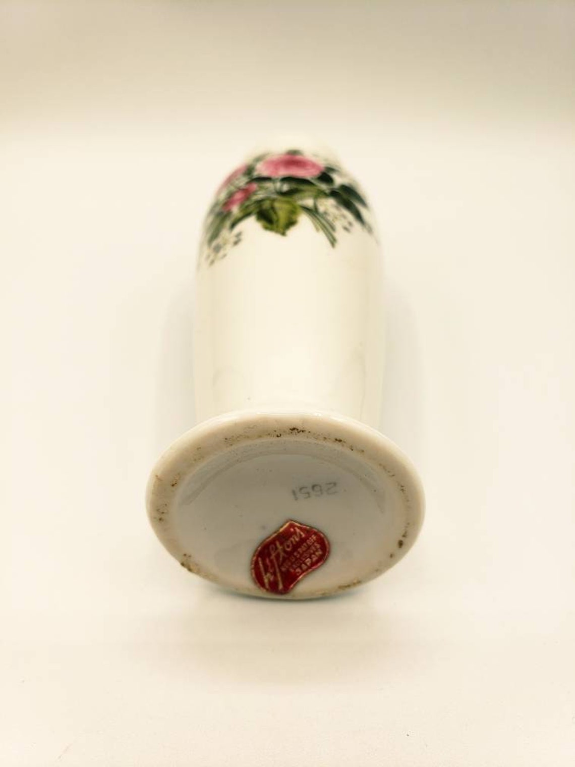 Lefton Porcelain Bud Vase Vintage Hand Painted Roses Floral Numbered ...