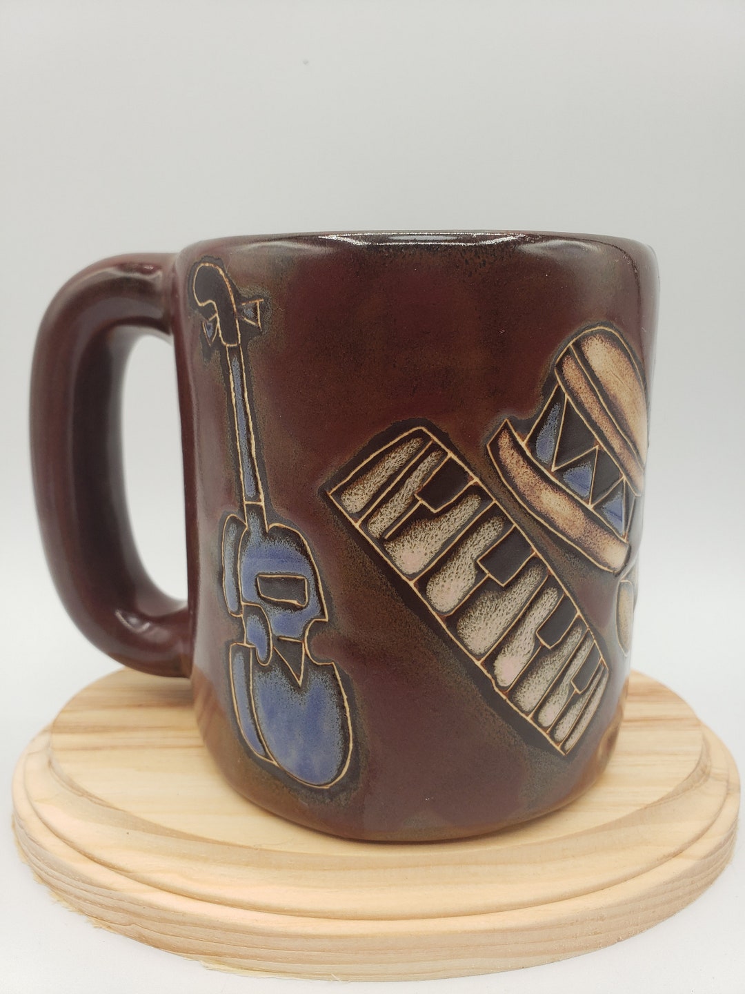 Mara From Mexico Coffee Mug Stoneware Pottery Music Instruments Guitar
