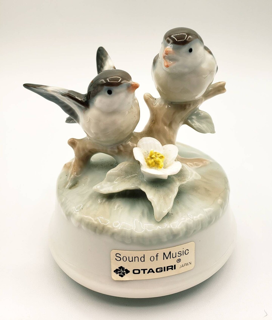 Otagiri Music Box Baby Birds sound of Music Japan Ceramic W Etsy