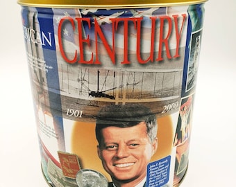 Vintage 1999-2000 Trail's End Popcorn Tin the American