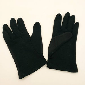 Vintage Nylon Black Wrist Fashion Gloves Japan Extra Small 5-6 MCM Accessories. Measure 7&quot; long from wrist to tip of middle finger and 3.75&quot;