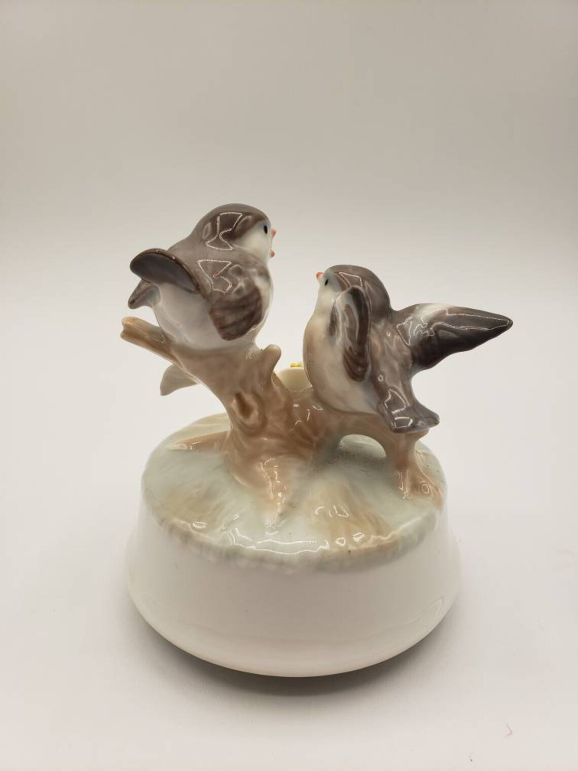 Otagiri Music Box Baby Birds sound of Music Japan Ceramic W Etsy