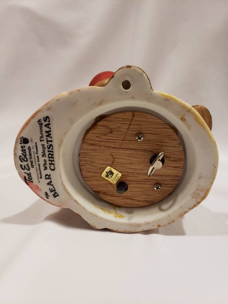 Vintage Porcelain Santa Music Box Bear Who Slept Through Etsy