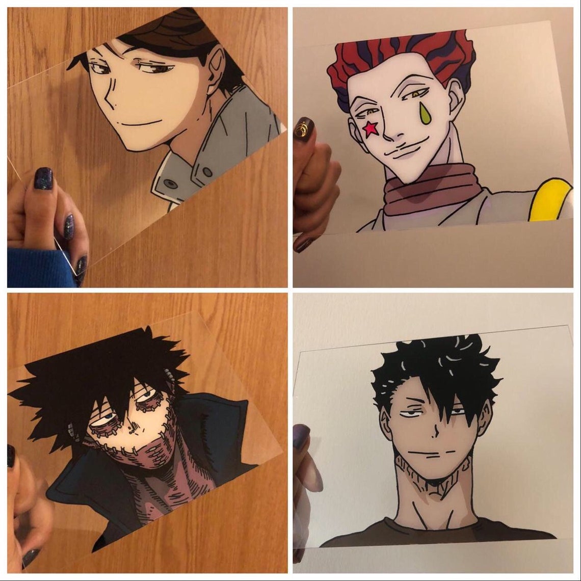 Custom Anime Glass Paintings Anime Inspired Glass Art Anime Decor