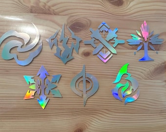 Vinilo HSR Element / Calcomanía permanente Honkai Star Rail para ventanas, autos, computadoras portátiles, teléfonos, paredes, espejos, muebles, etc.