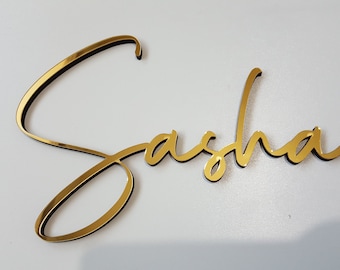 Custom Mirror Acrylic Name Sign: Nursery Decor, Party Decoration