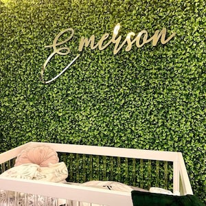 Custom Acrylic Name Sign Choose Your Font - living room decor, party decoration, baby name sign, nursery decor, mirror gold sign