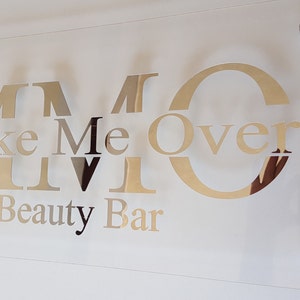 Custom Laser Cut Mirror Acrylic Logo Sign On Acrylic With Stand Offs