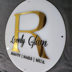 Custom Laser Cut Mirror Acrylic Logo Sign On Acrylic With Stand Offs