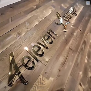 Custom Acrylic Name Sign Choose Your Font - living room decor, party decoration, baby name sign, nursery decor, mirror gold sign