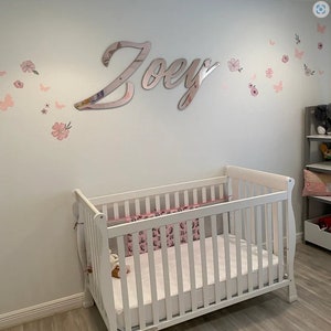 Custom Acrylic Name Sign Choose Your Font - living room decor, party decoration, baby name sign, nursery decor, mirror gold sign