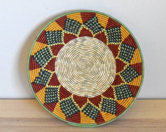 African Woven Basket, Uganda Rwenzori Basket, Woven Bowl, Natural Fiber ...