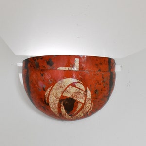 African Wall  Light Cover Sculpture,  Handcrafted Senegal Metal Light Decoration, Sconce Light Cover