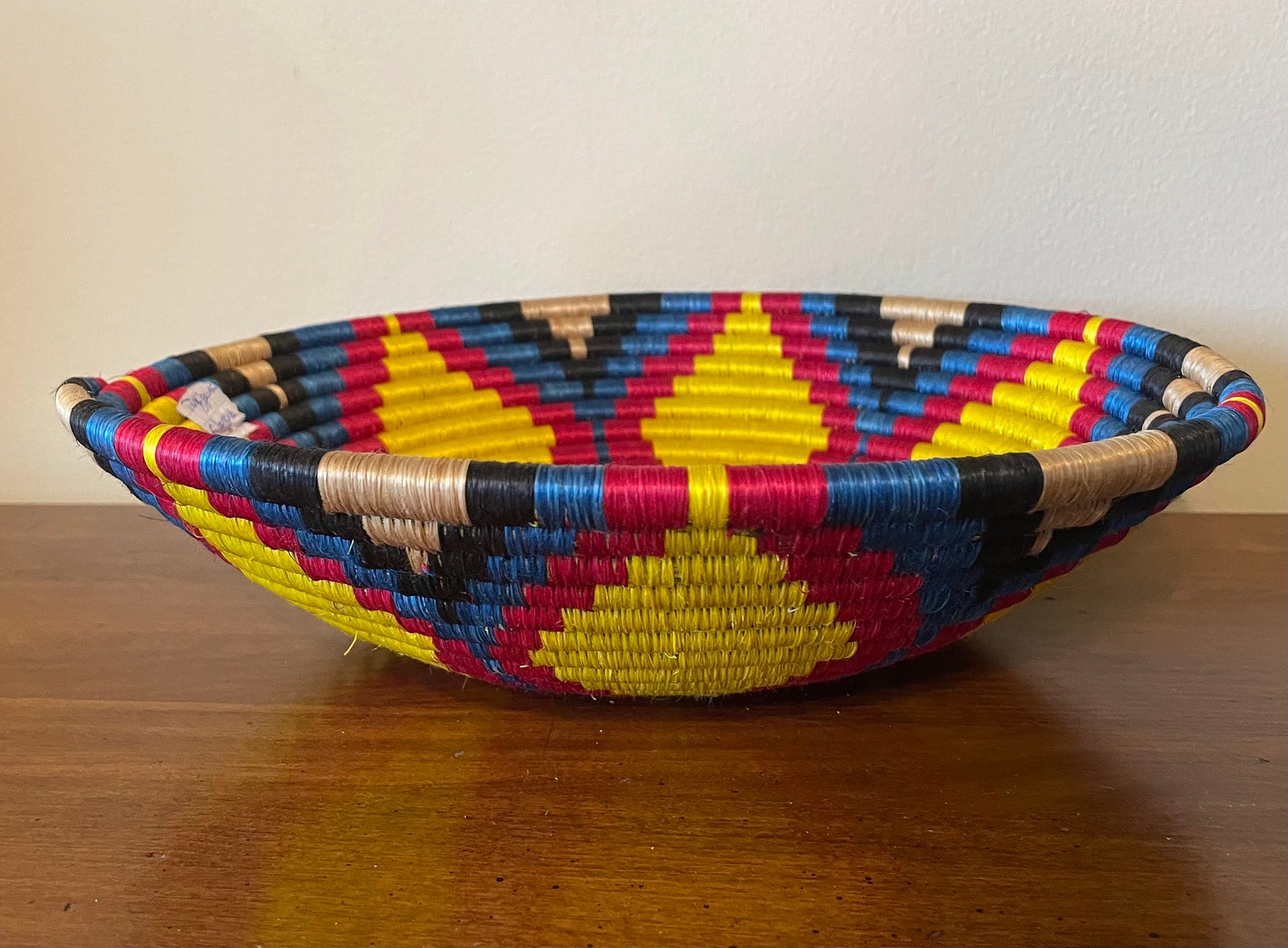 African Wall Basket Rwanda Basket Woven Bowl Natural Sisal Etsy