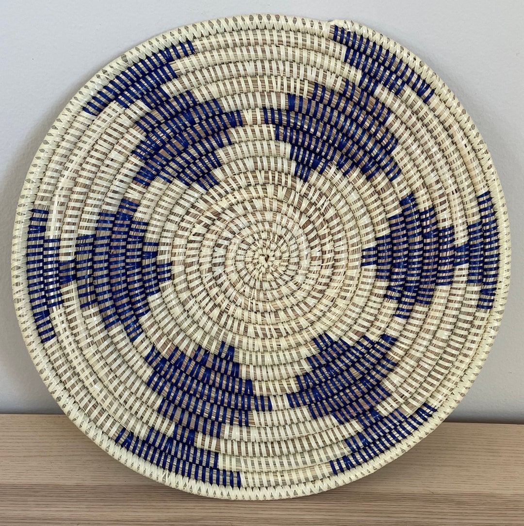 African Woven Round Pad/pot Holder/trivet, Woven Senegal Wall