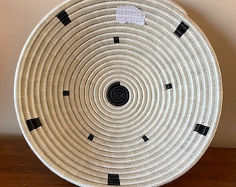 Cestino da parete africano, cestino ruandese, ciotola intrecciata, fibra di sisal naturale, centrotavola da pranzo, ciotola per frutta e pane, arredamento per la casa, arredamento da parete