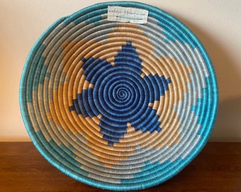 Cestino da parete africano, cestino ruandese, ciotola intrecciata, fibra di sisal naturale, centrotavola da pranzo, ciotola per frutta e pane, arredamento per la casa, arredamento da parete