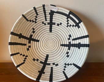 Cestino da parete africano, cestino ruandese, ciotola intrecciata, fibra di sisal naturale, centrotavola da pranzo, ciotola per frutta e pane, arredamento per la casa, arredamento da parete