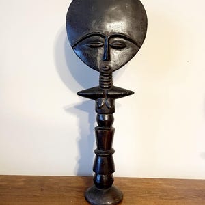 Hand-Carved Wood African Doll, Asante Fertility Doll, Handmade Ghana Statue, Akuaba Doll, Original African Statue, African Home Decor