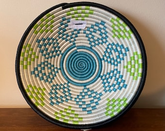 Cestino da parete africano, cestino ruandese, ciotola intrecciata, fibra di sisal naturale, centrotavola da pranzo, fruttiera e portapane, arredamento per la casa, decorazione da parete