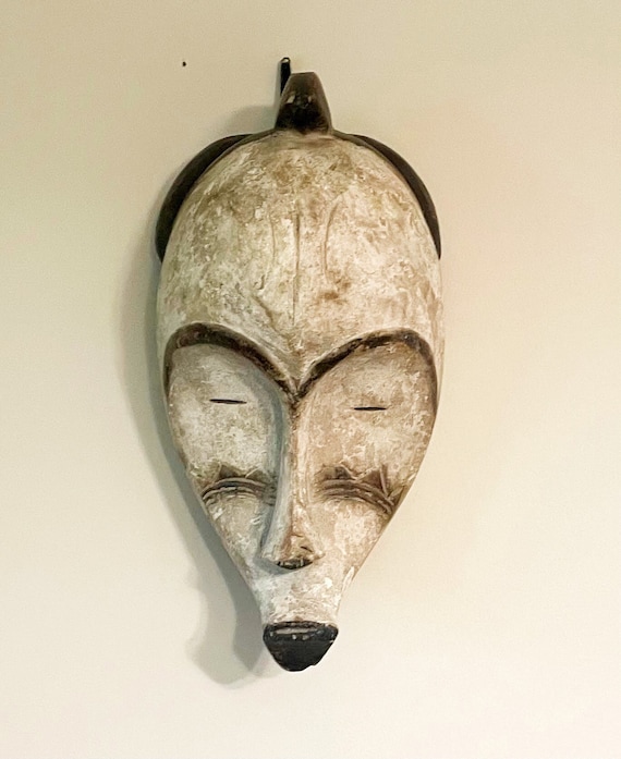 Handcarved Fang Ngil Mask, Authentic Gabon Mask, Handmade African