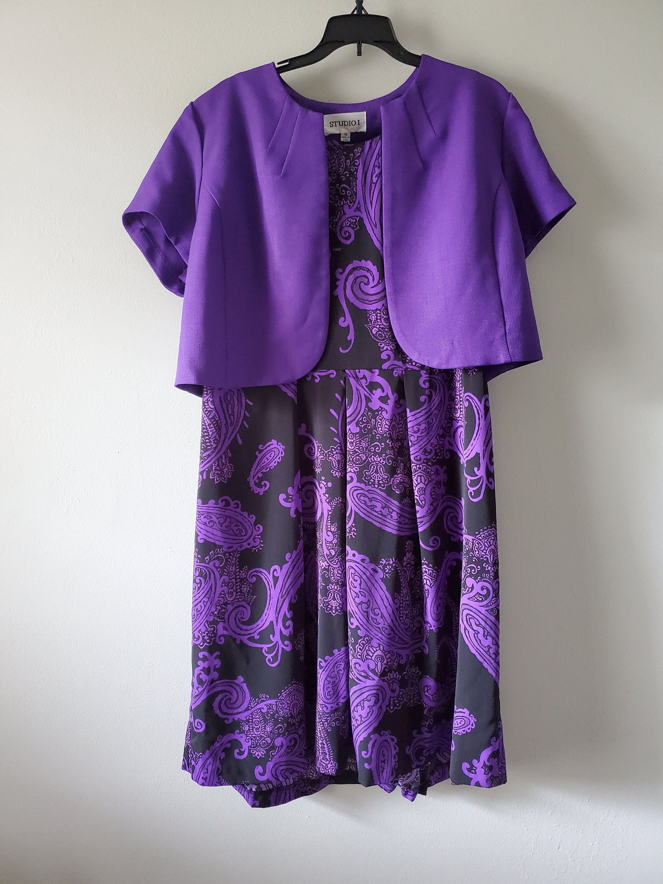 Purple Dress/ Shrug Jacket/ Purple/ Formal Apparel/ Dress/ Etsy