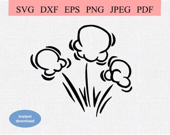 Popping Popcorn / SVG DXF EPS / Abstract Corn Kernels Popping / Geometric Buttery Popcorn / Movie Night Snack / Salty Popcorn at the Cinema