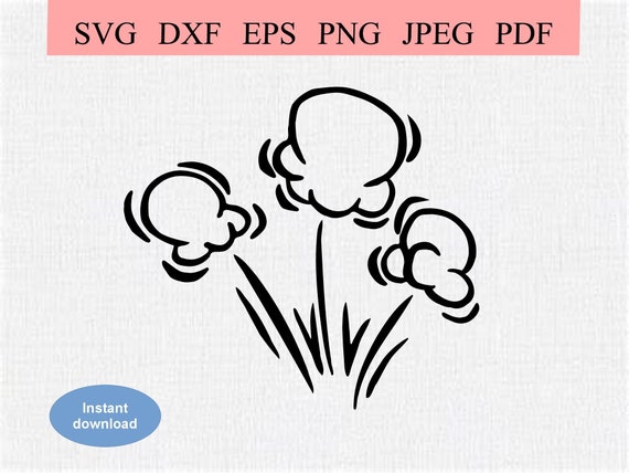 popcorn ファイル Popping Popcorn / SVG DXF EPS / Abstract Corn Kernels