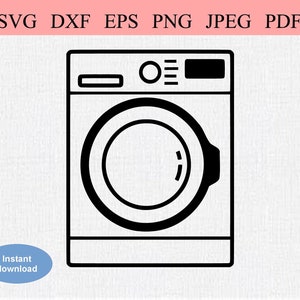 Washing Machine / SVG DXF EPS / Abstract Washing Machine / Geometric Washer / Abstract Laundry Machine / Laundry Appliances / Clean Laundry