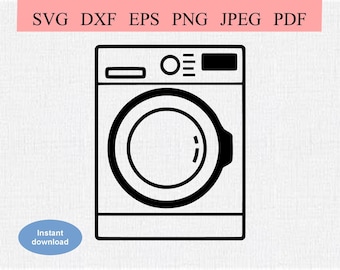 Washing Machine / SVG DXF EPS / Abstract Washing Machine / Geometric Washer / Abstract Laundry Machine / Laundry Appliances / Clean Laundry