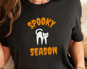 Halloween Shirt, Cat Shirt, Spooky Season Cat,  Halloween Shirt for Cat Lovers, Spooky Season Shirt, Cute Halloween Shirt, Halloween Tshirt