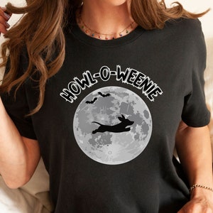Dachshund Halloween Shirt | Happy Halloweenie | Dachshund Shirt | Howl-O-Weenie Dachshund Shirt | Dachshund Halloween Tshirt