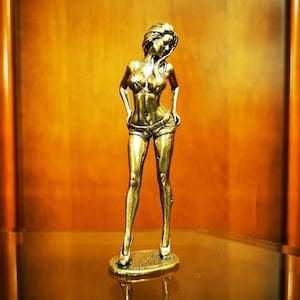 Woman bronze figure statuette sculpture statue figurine bronze handmade miniature 455