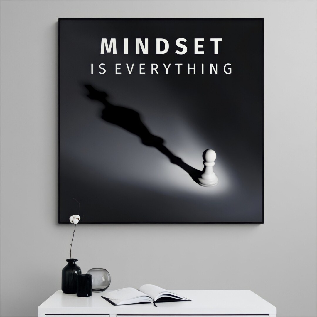Mindset is Everything Printable Wall Art Home and Office Etsy