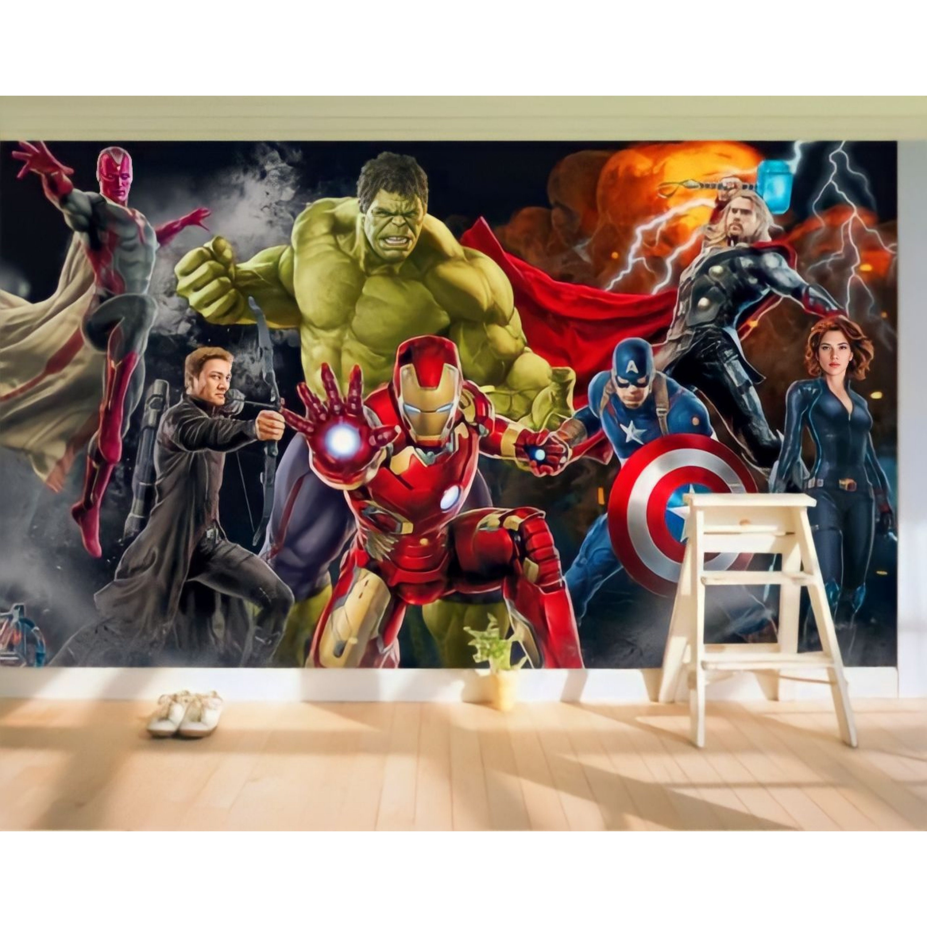 Avengers Wallpaper - Etsy Avengers Wallpaper - Etsy