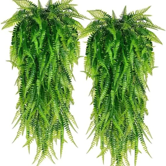 Artificial Fern Leaves Palm Leaves Hanging Etsy