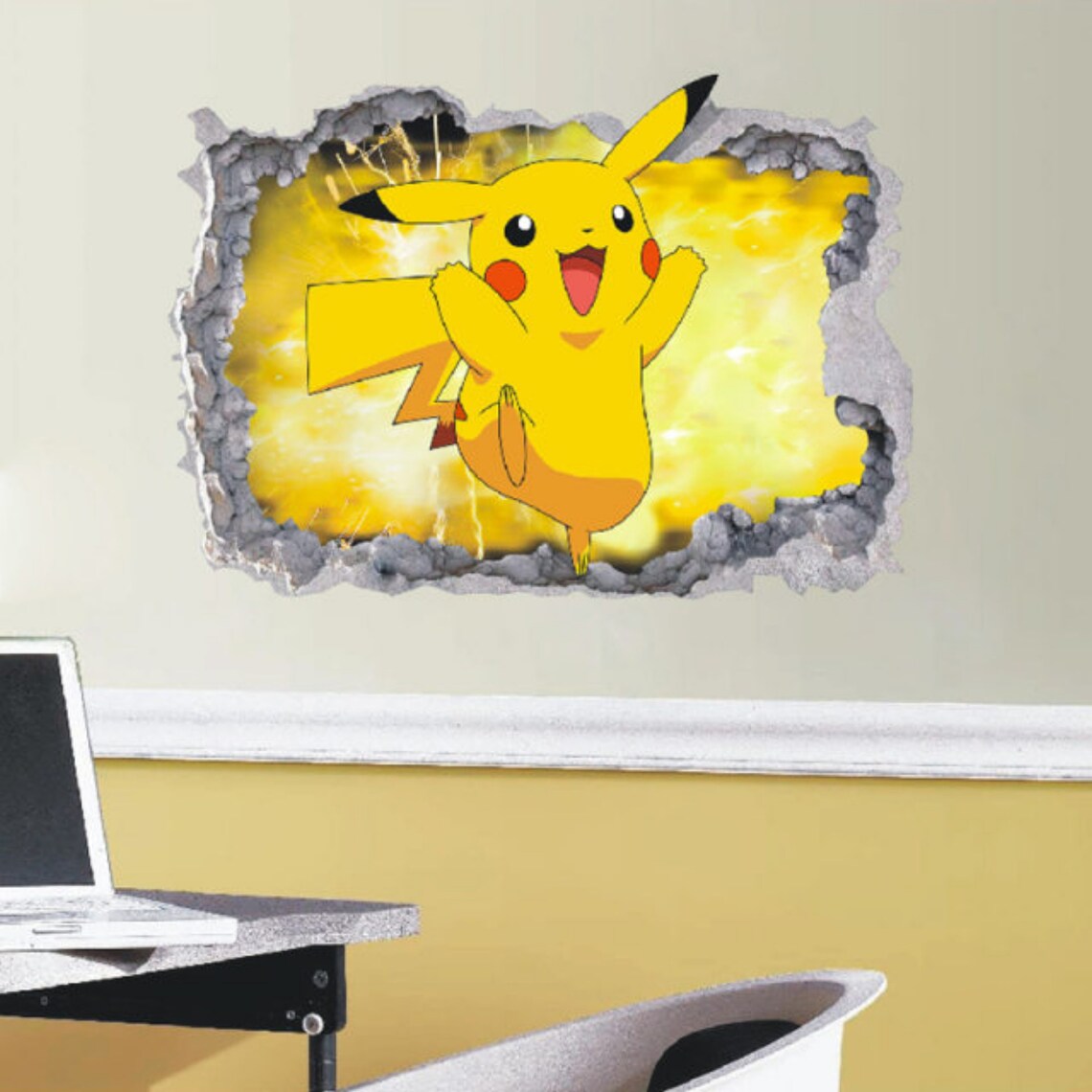 Pokemon Wall Decor 3D Wall Sticker Self Adhesive Kids Room Etsy Canada