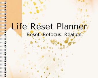 Life Reset Planner, Digital Planner PDF, Goal Setting, Weekly Reset and Personal Growth Printable