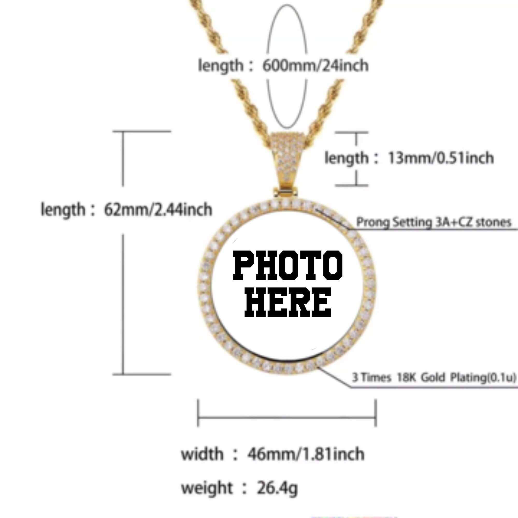 BEDSIFV 75 Pcs Sublimation Blank Rhinestone Bezel Necklace, 15 Pcs 3 Colors Double-Sided Heart Pendant Trays with Thick Necklace Chain