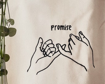 Jimin Promise inspired Tote Bag / Jute Bag / Kpop