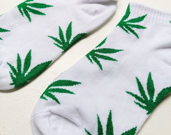 Hemp Natural Organic Men's Socks Cannabis Weed Marijuana Ganja 420 Leaf  Herb 