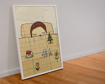 Yoshitomo Nara 奈良美智 Fine Art Digital Print - Dream Time, Japanese Wall Art, LACMA Art Poster, Digital Print, Download, Contemporary High Art