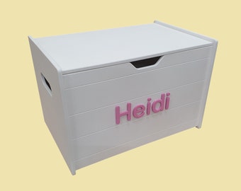 Children's White Toy Storage Box - Personalised
