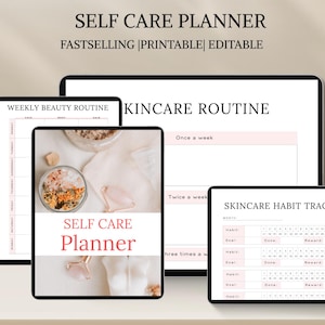 Self Care Planner | Printable Wellness Journal | Daily & Weekly Tracker for Habits, Mindfulness, Gratitude, Routine Mental Health