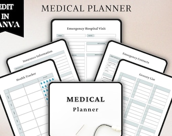 Medical Planner, Health & Wellness Tracker, Doctor Appointment Organizer, Medication Log, Health Journal
