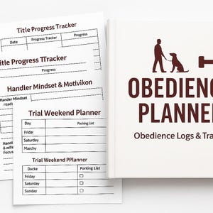 Dog Obedience Training Planner: Deluxe Edition, Track Titles & Points (Digital Download)