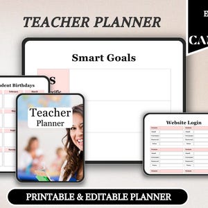 Teacher Planner, Classroom Organizer, Lesson Plan Tracker, Teacher Schedule, Daily Planner for Educators