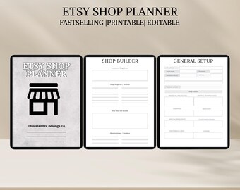 Etsy Shop Planner: Printable Business Organizer for Etsy Sellers (PDF Download