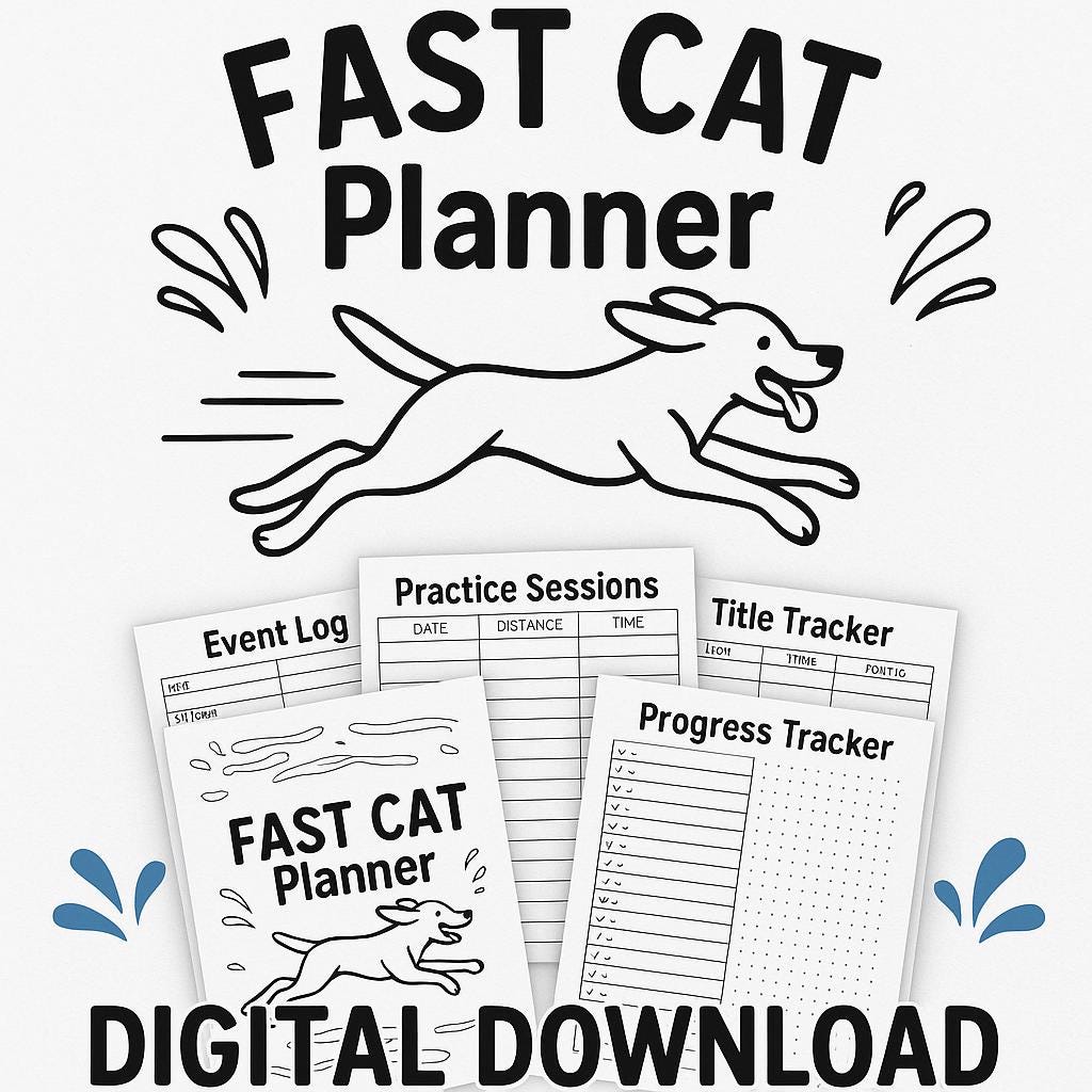 AKC FAST CAT Training Planner | Deluxe Printable Dog Sport Log for Bcat ...